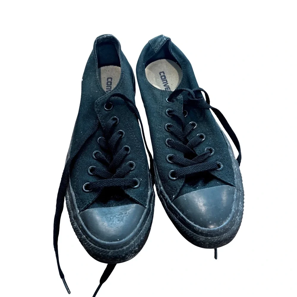 Converse Chuck Taylor All Star Low Top 7 Mens 9 Womens Black Monochrome